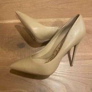 Sam Edelman Nude Pump Leather Heels sz 10